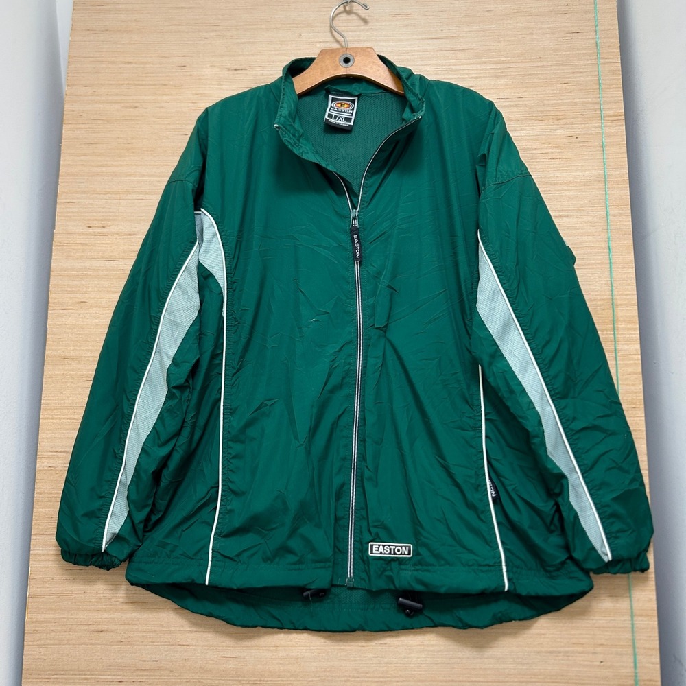 Easton‎ Mens Forest Green Windbreaker Jacket Mesh Lined Full Zip L/XL
